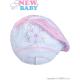 Pletená čepička-baret New Baby světle růžová Růžová velikost - 104 (3-4r)