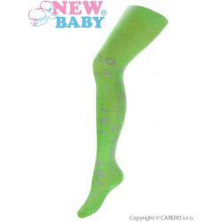 Bavlněné punčocháče 3D New Baby zelené Zelená velikost - 128 (7-8 let)