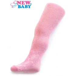 Žakárové punčocháče New Baby růžové Růžová velikost - 128 (7-8 let)