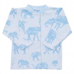 Kojenecký kabátek Baby Service Sloni modrý Modrá velikost - 68 (4-6m)