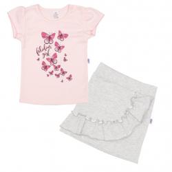 Kojenecké tričko se sukýnkou New Baby Butterflies Růžová velikost - 62 (3-6m)