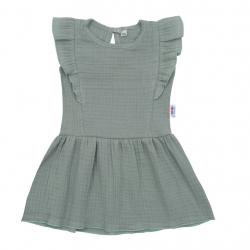 Kojenecké mušelínové šaty New Baby Summer Nature Collection mátové Zelená velikost - 56 (0-3m)