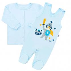 2-dílná kojenecká bavlněná soupravička New Baby Knight Modrá velikost - 74 (6-9m)