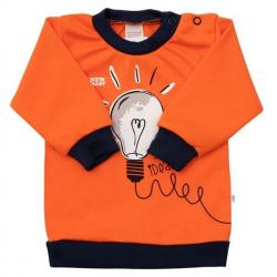 Kojenecké bavlněné tričko New Baby Happy Bulbs Oranžová velikost - 86 (12-18m)
