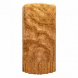 Bambusová pletená deka NEW BABY 100x80 cm hořčicová Žlutá