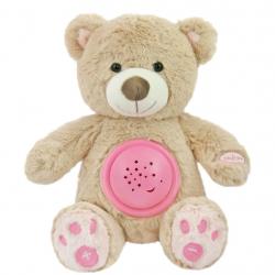 Plyšový medvídek s projektorem Baby Mix růžový Růžová