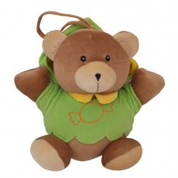Dětská plyšová hračka s hracím strojkem Baby Mix medvídek zelený Dle obrázku