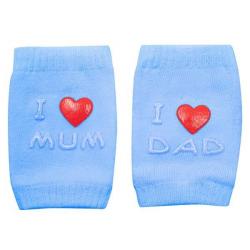 Dětské nákoleníky New Baby s ABS I Love Mum and Dad modré Modrá