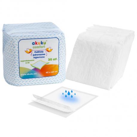 Jednorázové hygienické podložky Akuku 40x60 - 30 ks Bílá