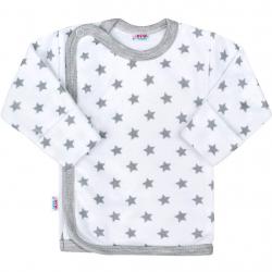 Kojenecká košilka New Baby Classic II šedá s hvězdičkami Šedá velikost - 68 (4-6m)