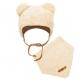 Zimní kojenecká čepička s šátkem na krk New Baby Teddy bear béžová Béžová velikost - 86 (12-18m)