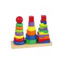 Dřevěné barevné pyramidy pro děti Viga Multicolor