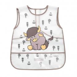 Omyvatelný bryndák - zástěra 38x45 cm Baby Ono bizon Hnědá