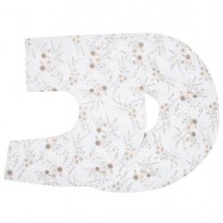 Povlak na kojící polštář ve tvaru C New Baby XL Květy bílý Bílá