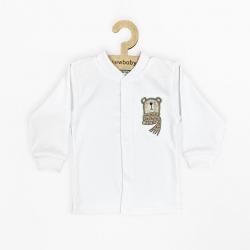 Kojenecký bavlněný kabátek New Baby Polar Bear Bílá velikost - 68 (4-6m)