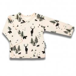 Kojenecká bavlněná košilka Nicol Bambi Béžová velikost - 56 (0-3m)
