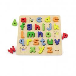 Dřevěná abeceda Viga Multicolor