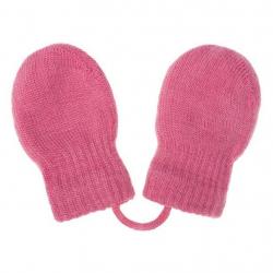 Dětské zimní rukavičky New Baby růžové Růžová velikost - 56 (0-3m)