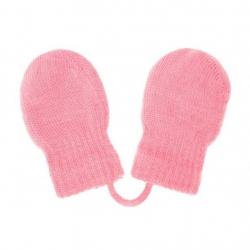Dětské zimní rukavičky New Baby světle růžové Růžová velikost - 56 (0-3m)