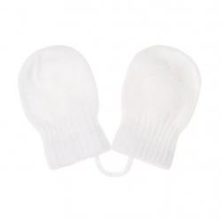 Dětské zimní rukavičky New Baby bílé Bílá velikost - 56 (0-3m)