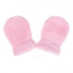 Dětské zimní rukavičky New Baby se šňůrkou světle růžové Růžová velikost - 62 (3-6m)