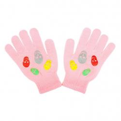 Dětské zimní rukavičky New Baby Girl světle růžové Růžová velikost - 122 (6-7 let)
