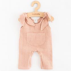 Kojenecké mušelínové lacláčky New Baby Comfort clothes růžová Růžová velikost - 62 (3-6m)