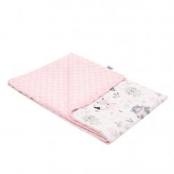 Dětská deka z Minky New Baby Medvídci růžová 80x102 cm Růžová