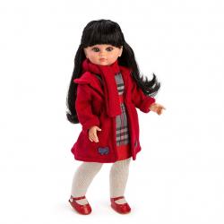 Luxusní dětská panenka-holčička Berbesa Andrea 40cm Červená