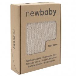 Bambusová pletená deka New Baby 100x80 cm beige Béžová