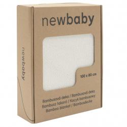 Bambusová pletená deka New Baby 100x80 cm cream Smetanová