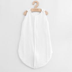 Mušelínový spací vak pro miminka New Baby bílý Bílá velikost - 0-6 m