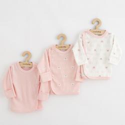 Kojenecká košilka New Baby Classic II Holka 3ks růžová Růžová velikost - 62 (3-6m)