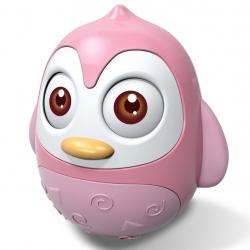 Kývací hračka Bayo tučňák pink Růžová