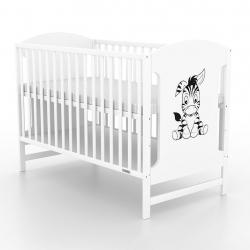 Dětská postýlka New Baby MIA standard Zebra bílá Bílá