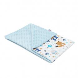 Dětská deka z Minky New Baby Medvídci modrá 80x102 cm Modrá