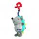 Dětská plyšová hračka s hracím strojkem a klipem Baby Mix Ježek modro-šedý Multicolor