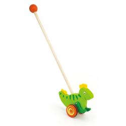 Dřevěná jezdící hračka Viga dinosaurus Multicolor