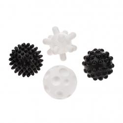 Sada senzorických hraček Akuku balónky 4ks 6 cm černobílé Dle obrázku