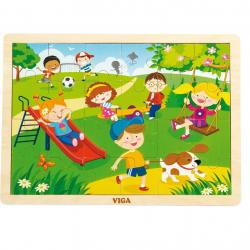 Dětské dřevěné puzzle Viga Jaro Multicolor