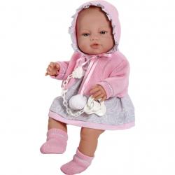 Luxusní dětská panenka-miminko Berbesa Amanda 43cm Růžová