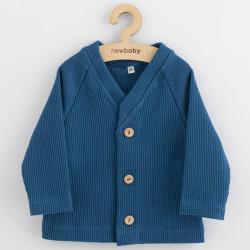 Kojenecký kabátek na knoflíky New Baby Luxury clothing Oliver modrý Modrá velikost - 74 (6-9m)