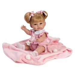 Luxusní dětská panenka-miminko Berbesa Kamila 34cm Růžová