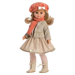 Luxusní dětská panenka-holčička Berbesa Magdalena 40cm Béžová