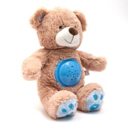 Plyšový medvídek s projektorem Baby Mix modrý Modrá