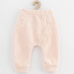 Kojenecké semiškové tepláčky New Baby Suede clothes světle růžová Růžová velikost - 62 (3-6m)