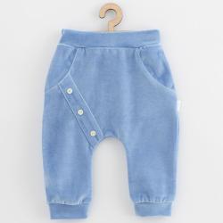 Kojenecké semiškové tepláčky New Baby Suede clothes modrá Modrá velikost - 74 (6-9m)