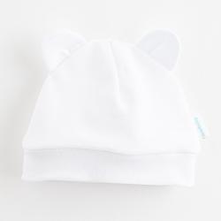 Kojenecká bavlněná čepička New Baby Kids bílá Bílá velikost - 56 (0-3m)