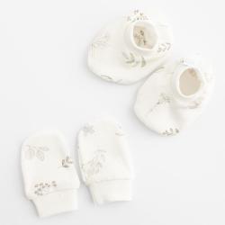 Kojenecký bavlněný set-capáčky a rukavičky New Baby Zoe Bílá velikost - Univerzální
