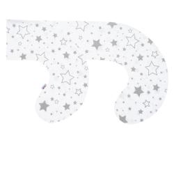 Povlak na kojící polštář ve tvaru C New Baby Hvězdy šedé Bílá